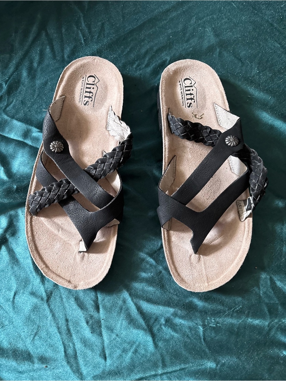 Cliffs black sandals.  Size 9
